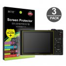 3-Pack Tempered Glass LCD Screen Protector for Sony DSC-HX90 DSC-WX500 DSC HX90 HX90V WX500