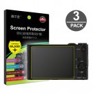 3-Pack Tempered Glass LCD Screen Protector for Sony DSC-WX350 DSC-WX300 DSC WX350 WX300