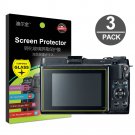 3-Pack Tempered Glass LCD Screen Protector for Canon PowerShot G1 X Mark II Digital Camera