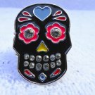 KIRKS FOLLY SKULL STRETCH RING - BLACK - Clear