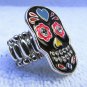 KIRKS FOLLY SKULL STRETCH RING - BLACK - Clear