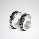 Sterling Silver Wedding Industrial Rings "Pacarendus"