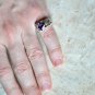 Silver Industrial Steampunk Ring "Interrogendum 2" with Amethyst