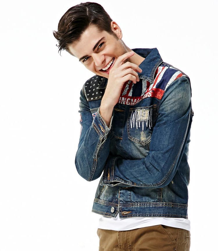 men denim jacket online shopping trendy clothes jean jacket mens Cowboy Coat