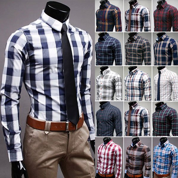 Men long sleeve flannel shirts plaid shirt polo shirts mens flannel shirts clothes