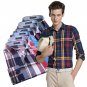 Men long sleeve flannel shirts plaid shirt polo shirts mens flannel shirts clothes