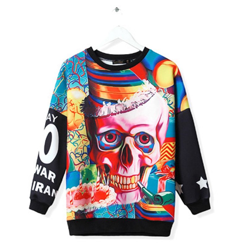 HIGH QUALITY comfortably Men cool TEE Skull LOGO SHIRT Long Sleeve