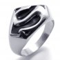 titanium rings for men SUPERMAN rings  fashion jewelry