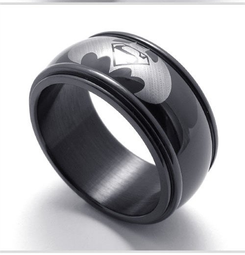 Men titanium ring Batman VS superman titanium rings for men skull cool Finger Rings gifts