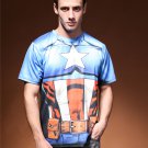 Men cool Captain America Logo tshirt  t shirts 3D print tshirts sport New Personalized T-Shirts