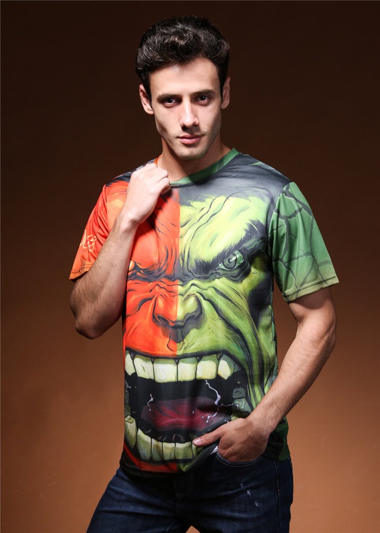 The Men 3D print Incredible Hulk Green Costume T-Shirts cool tshirt New Personalized t shirts
