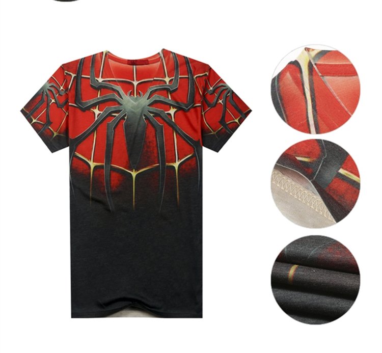 Men 3D print Spider-Man Logo Cool T-Shirts cotton tshirt New Personalized t shirts
