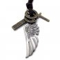 men Genuine Leather Adjustable chain necklaces WING Pendant best gifts TWO COLORS
