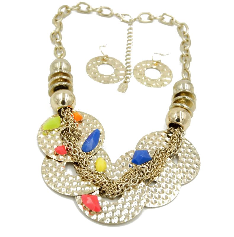 fashion jewelry cross charm chain necklaces earring set for women gifts for her