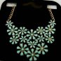 stylish jewelry Chain Bib Necklace for women gifts blue flower