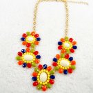 chunk bib colorful flower pendants  necklaces for women wholesale price kC8-231