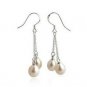 100% natural Pearl drop Earrings  sterling silver Ear hook for women gifts for her
