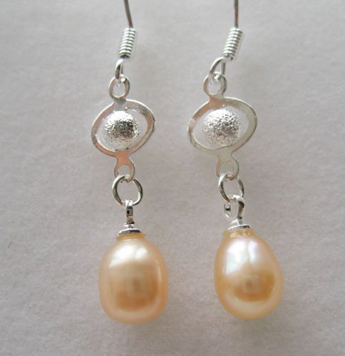 100% natural Pearl drop Earrings sterling silver Ear hook for women gifts for her