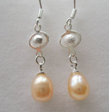 100% natural Pearl drop Earrings sterling silver Ear hook for women gifts for her
