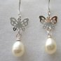 100% natural Pearl drop Earrings  sterling silver Ear hook for women gifts wholesale and retail