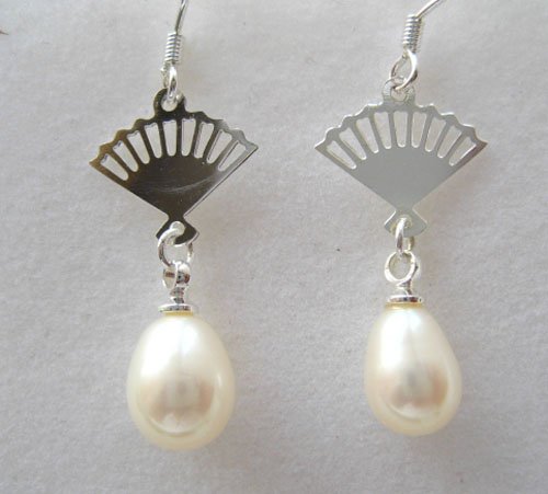 100% natural Pearl drop Earrings sterling silver Ear hook for women gifts wholesale and retail
