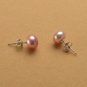 100% natural pearl stud earrings  sterling silver studs for women gifts for her