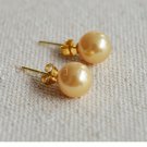 100% natPearl Studs earring- 8mm - Sterling Silver for women