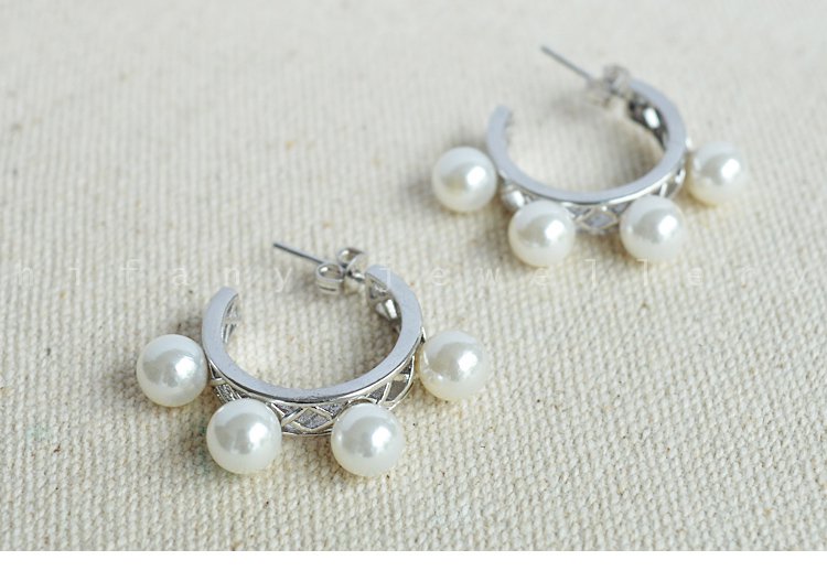 100% natural pearl hoop errings 925 sterling silver for women gifts idea