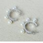 100% natural pearl hoop errings 925 sterling silver for women gifts idea