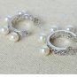 100% natural pearl hoop errings 925 sterling silver for women gifts idea