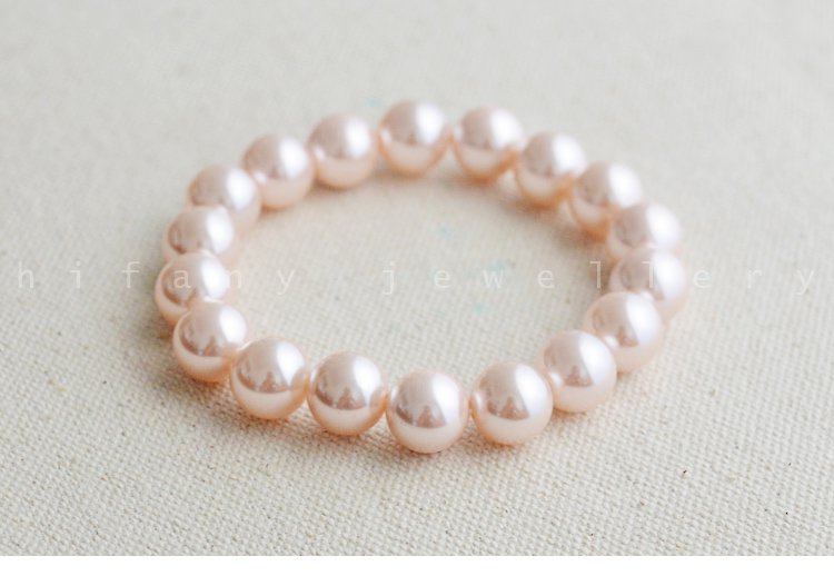 fashion jewelry 10-10mm Pearl Stretch Bracelet for women gifts
