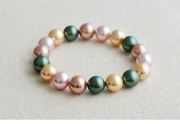 fashion jewelry 10-10mm Pearl Stretch Bracelet for women gifts