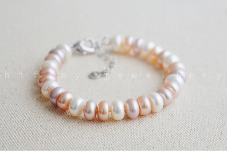 AAA+ fashion jewelry 8-9mm Freshwater charm Bracelet for women gifts