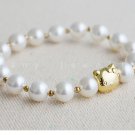 AAA+ fashion jewelry 8mm Freshwater Stretch  Bracelet HELLOKITTY PATTERN for women gifts