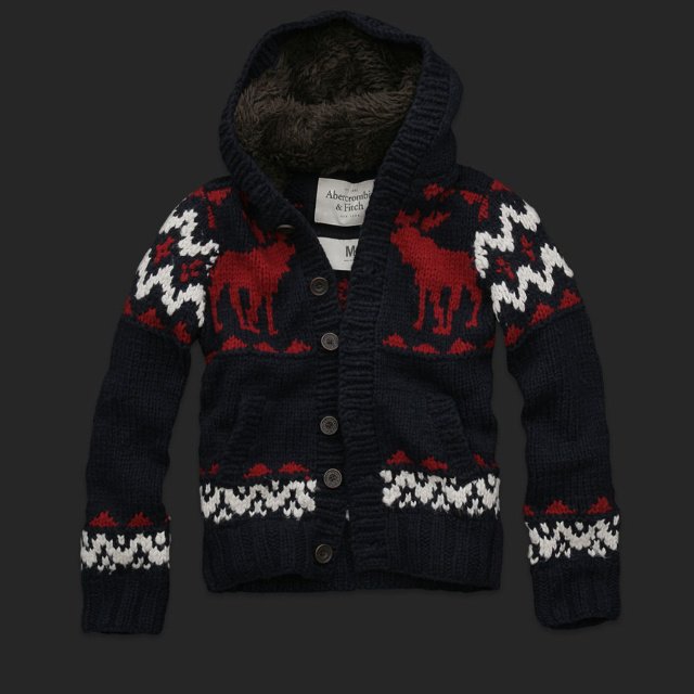 Mens christmas Hooded sweater cardigans Great gift idea