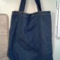Faded Blue Denim Sassy Tote Bag Hand Decorated Retro Look Floral Appliqued