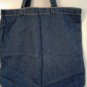 Faded Blue Denim Sassy Tote Bag Hand Decorated Retro Look Floral Appliqued