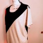 Tricolor Ribbed Knit Stretchy Knit Top 2X