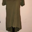 Cage Style Dark Green High Low Tunic 1X