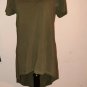 Cage Style Dark Green High Low Tunic 1X