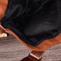 Brown Leatherlike Tote Bag With Ribbon Look Strap