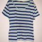 Multicolored Stripes Scoop Neck Wonen's Tee Shirt  2X