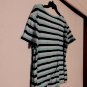Multicolored Stripes Scoop Neck Wonen's Tee Shirt  2X