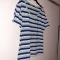 Multicolored Stripes Scoop Neck Wonen's Tee Shirt  2X