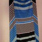 Lapogee Women's Multi Striped High Low Aline Knit Elastic Waist Skirt XL