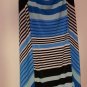 Lapogee Women's Multi Striped High Low Aline Knit Elastic Waist Skirt XL