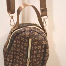 Graphic Floral Print Oval Backpack Style Small Bag