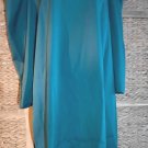 Womens Gigot Sleeve Keyhole Back Blue Sheath Dress 18
