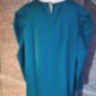 Womens Gigot Sleeve Keyhole Back Blue Sheath Dress 18