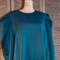Womens Gigot Sleeve Keyhole Back Blue Sheath Dress 18